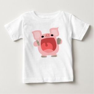"OINK!!!" Cute Cartoon Pig Baby T-shirt