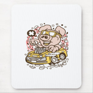 Oink Hotrod Mouse Mat