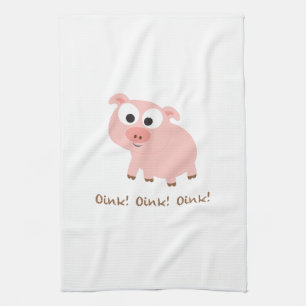 Oink! Oink! Oink! Tea Towel