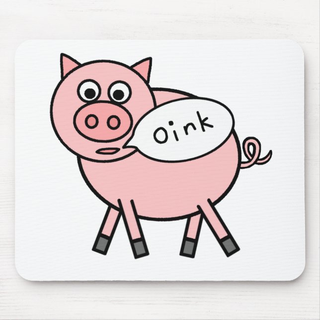 Oink Oink Pig Mouse Mat (Front)