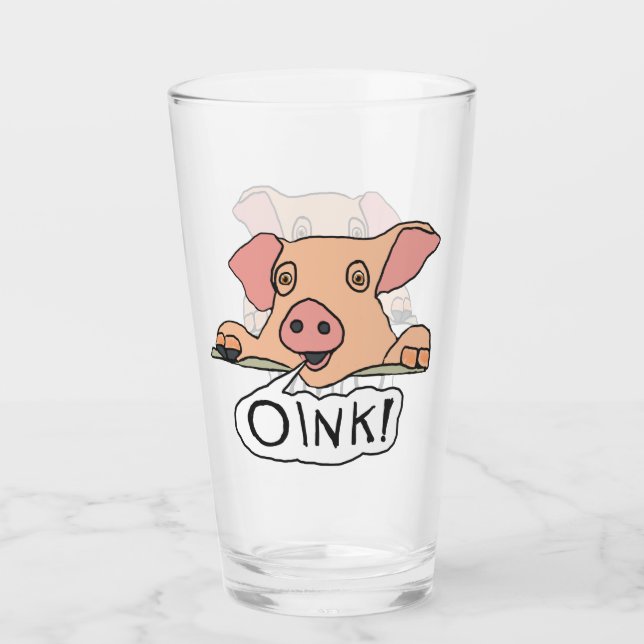 Oink Pig Glass (Front)