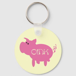 Oink Pink Pig Tshirts and Gifts Key Ring