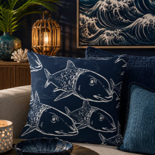Oio - Hawaiian bonefish print pattern Cushion