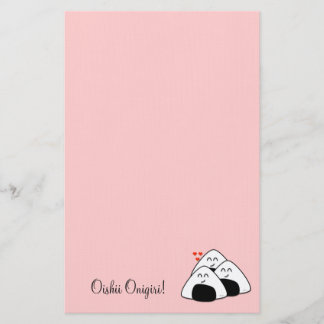 Oishii Onigiri Stationary (Pale Pink) Stationery