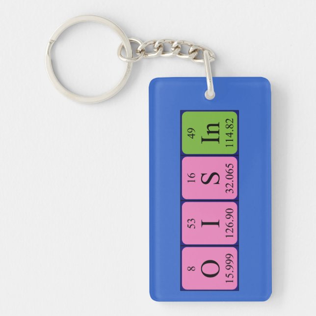 Oisin periodic table name keyring (Front)