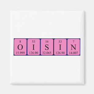 Oisin periodic table name magnet