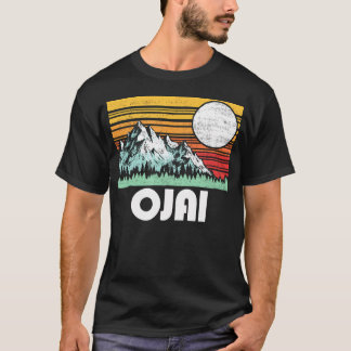 Ojai California Mountains Amp Sun Retro T-Shirt