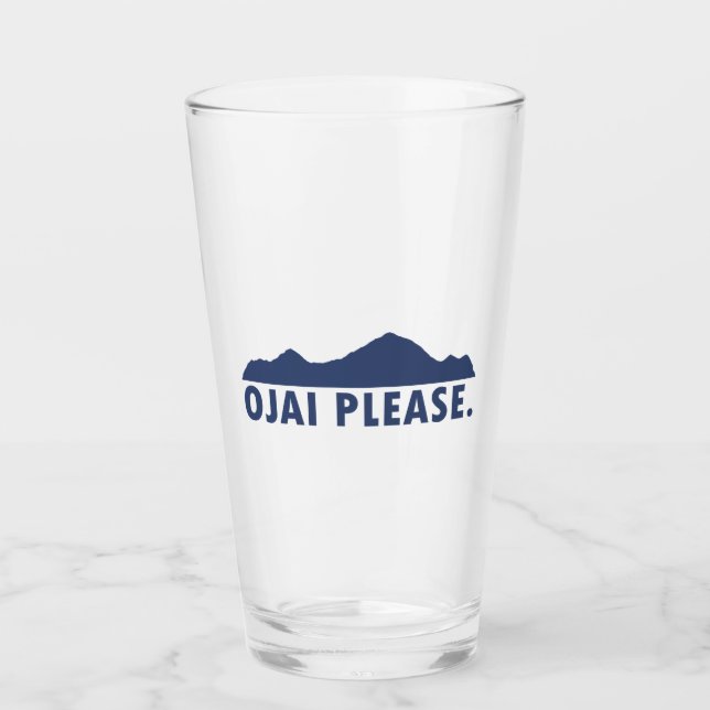 Ojai California Please Glass (Front)