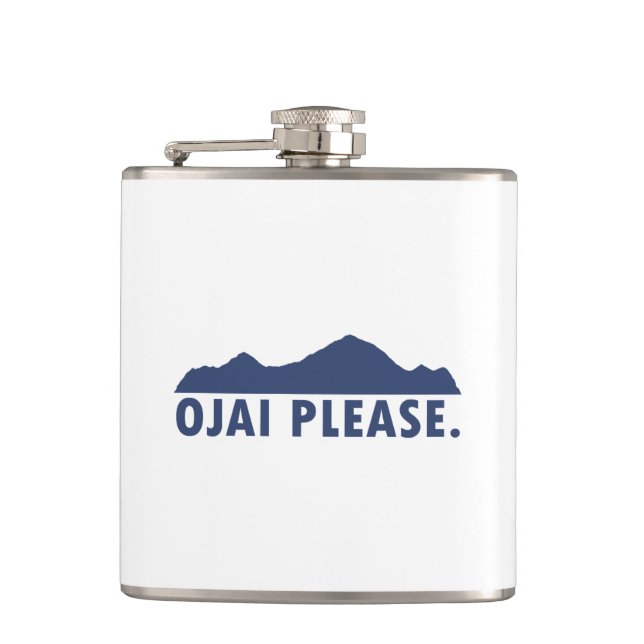 Ojai California Please Hip Flask (Front)