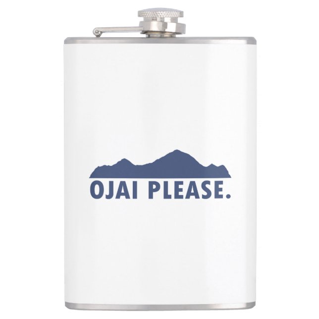 Ojai California Please Hip Flask (Front)