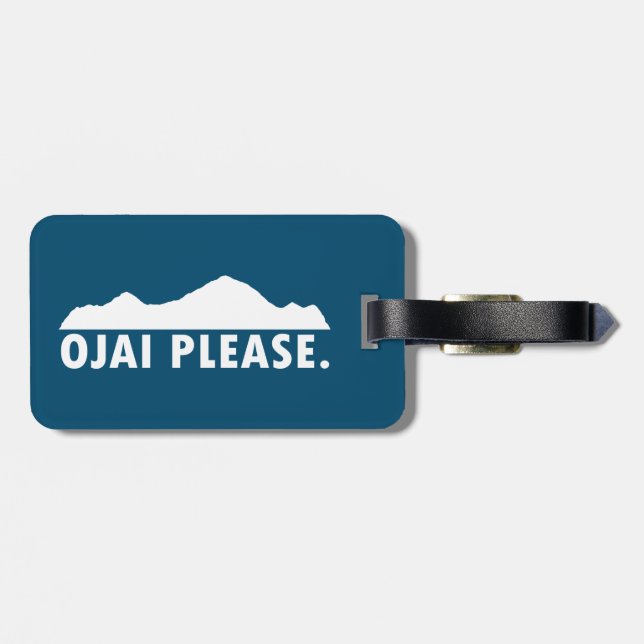 Ojai California Please Luggage Tag (Back Horizontal)