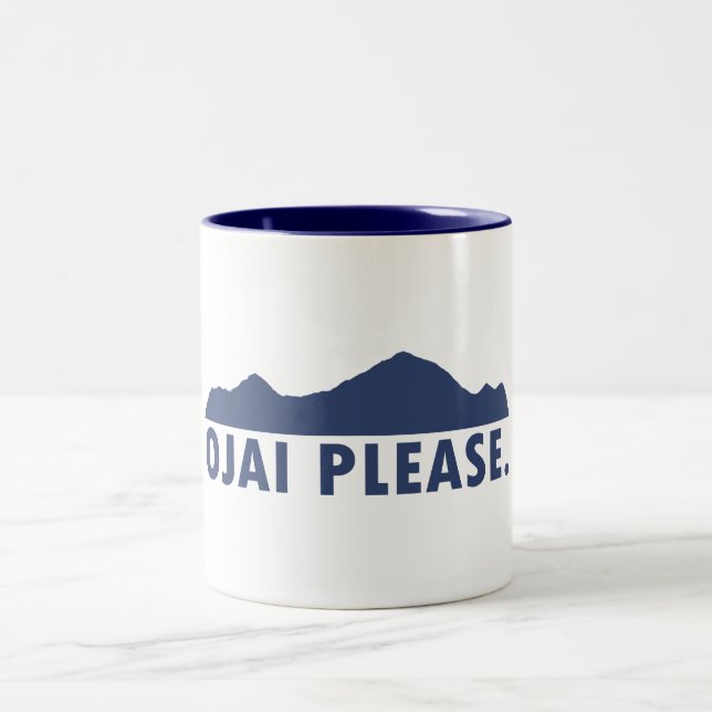 Ojai California Please Two-Tone Coffee Mug (Center)