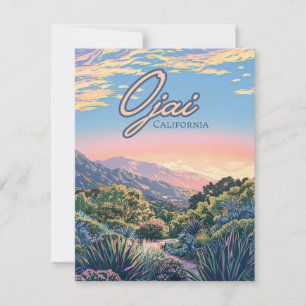 Ojai California Topa Topa Mountains Landscape Card