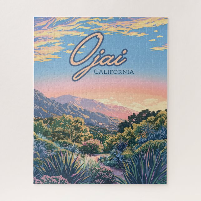 Ojai California Topa Topa Mountains Landscape Jigsaw Puzzle (Vertical)