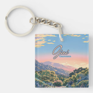 Ojai California Topa Topa Mountains Landscape Key Ring