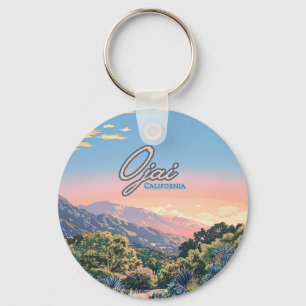 Ojai California Topa Topa Mountains Landscape Key Ring