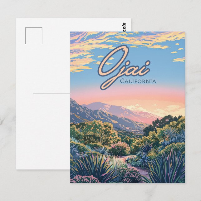 Ojai California Topa Topa Mountains Landscape Postcard (Front/Back)