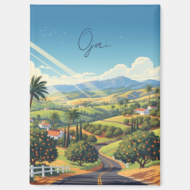 Ojai California Travel Magnet (Front)
