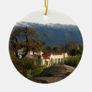 Ojai With Snow Ceramic Tree Decoration