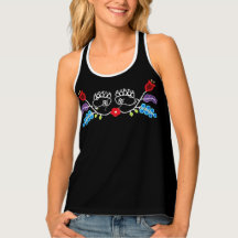 Ojibwe Floral Bear Paws Black