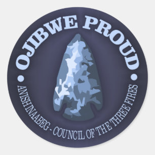 Ojibwe Proud (arrowhead) Classic Round Sticker