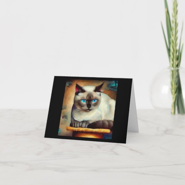 Ojos Azules Cat  Card (Front)