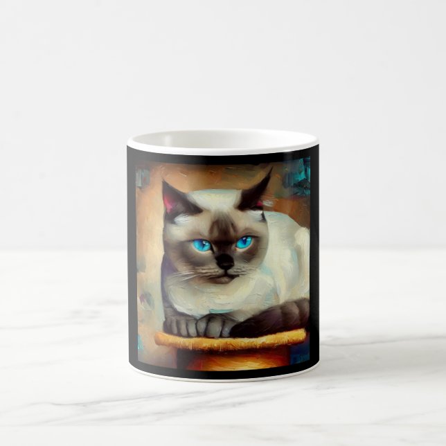 Ojos Azules Cat  Coffee Mug (Center)