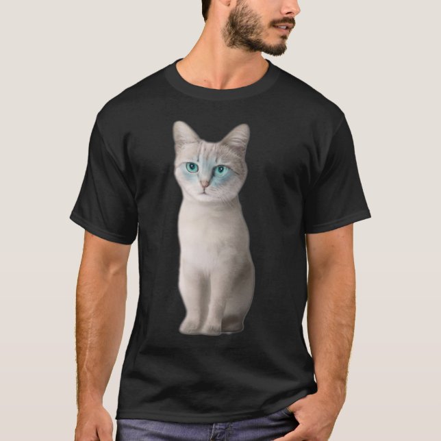 Ojos Azules Cat T-Shirt (Front)
