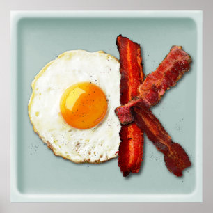 OK bacon and egg Poster