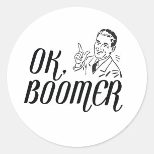OK Boomer Classic Round Sticker