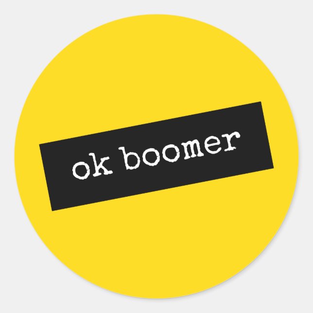 Ok Boomer Meme Classic Round Sticker (Front)