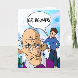 OK Boomer Old Man Birthday Card