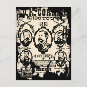 OK Corral Shootout Postcard