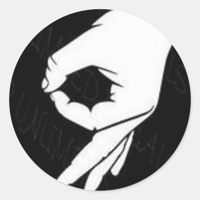 ok emoji meme classic round sticker (Front)