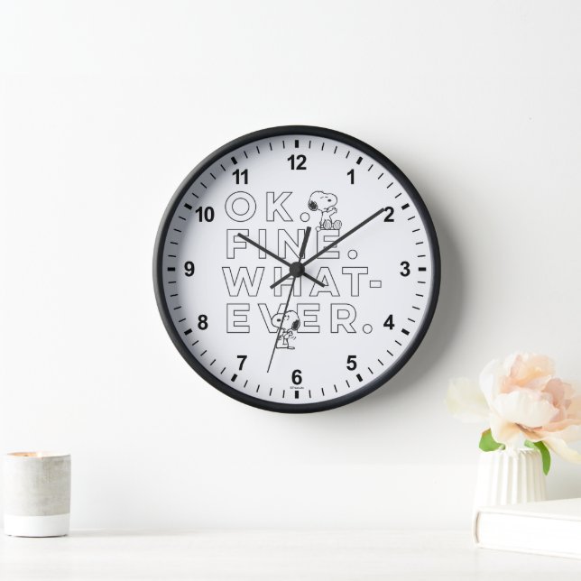 "Ok. Fine. Whatever." - Snoopy Clock (Home)