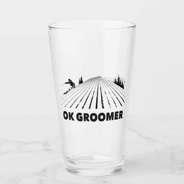 Ok Groomer Skiing Glass (Front)