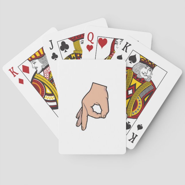 OK Hand Gesture Circle Game Funny Gaff Cards (Back)