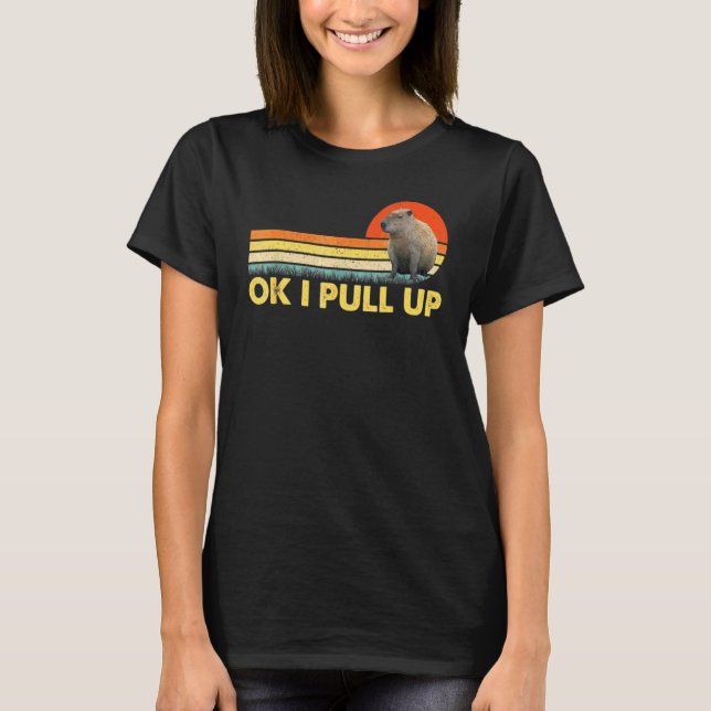 Ok I Pull Up Capybara 1 T-Shirt (Front)