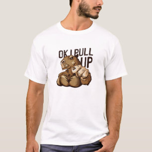 Ok I Pull Up Capybara Meme - Muscular Gym Capybara T-Shirt