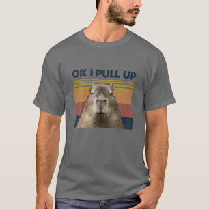 Ok I Pull Up Capybara Retro Vintage T-Shirt