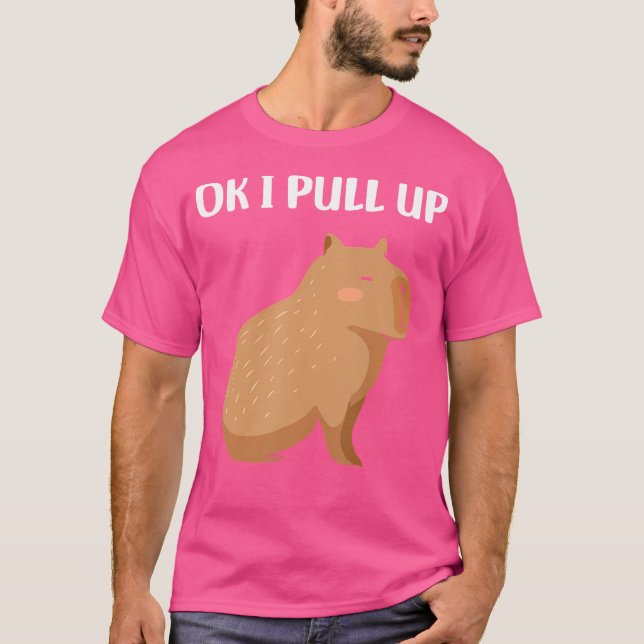 Ok I Pull Up Funny Capybara T-Shirt (Front)