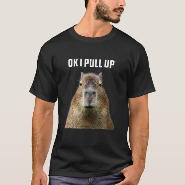 Ok I Pulls Up Capybara  Cute Animal Cute Pet T-Shirt (Front)