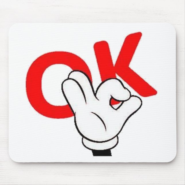 ok man yes man work funny mouse mat (Front)
