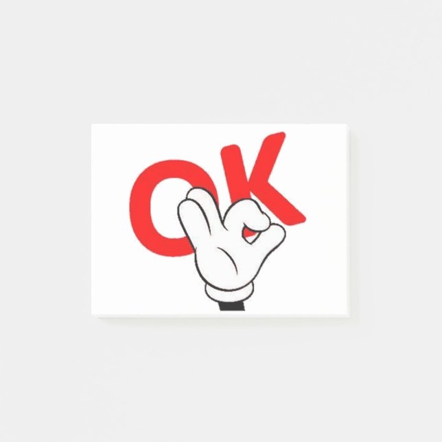 ok man yes man work funny post-it notes (Front)