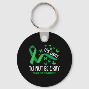 Ok Not To Be Ok Mental Health Awareness Butterfly Key Ring