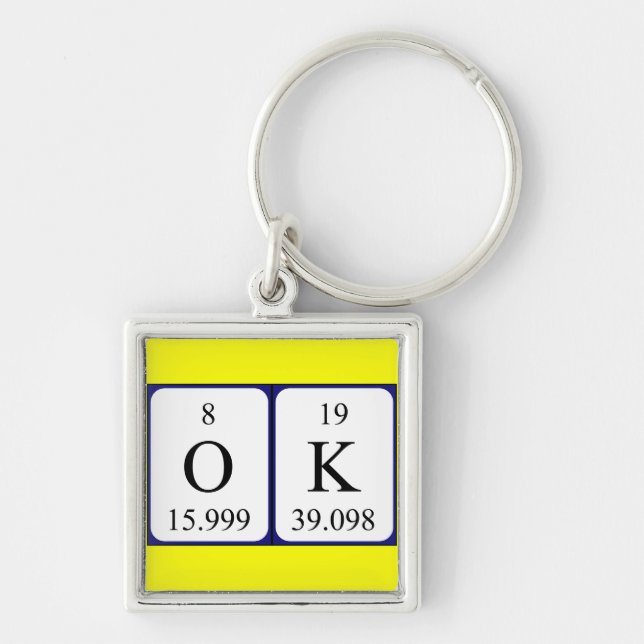 OK periodic table word keyring (Front)