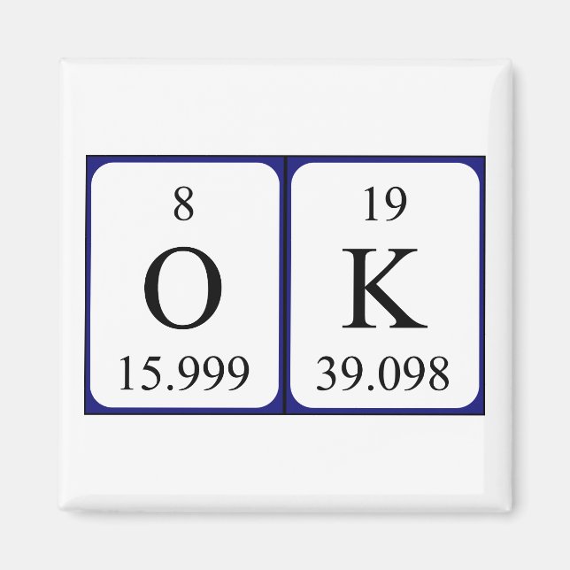 OK periodic table word magnet (Front)