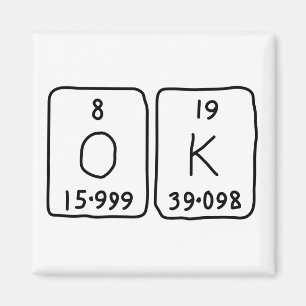 OK periodic table word magnet