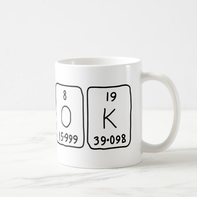 OK periodic table word mug (Right)
