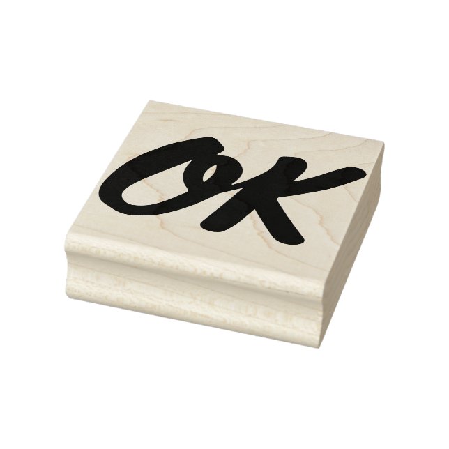 OK Retro Rubber Art Stamp (Stamp)